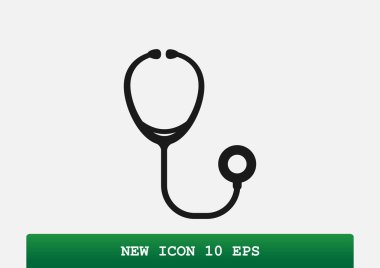 Stetoskop basit web simgesi