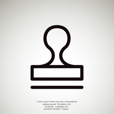 Mühür stamper kavramı simgesi