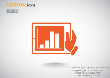 Dijital tablet basit web simgesi