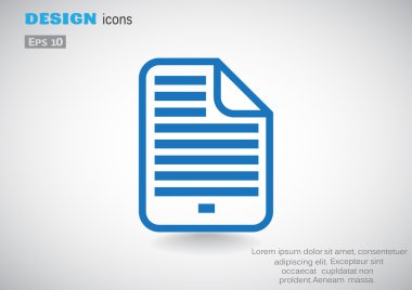 Belge dosya basit web simgesi