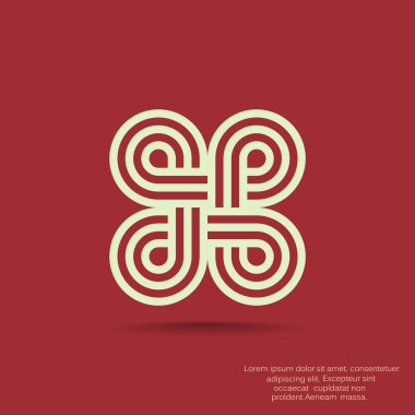 Eğrisi simetrik şekiller desen