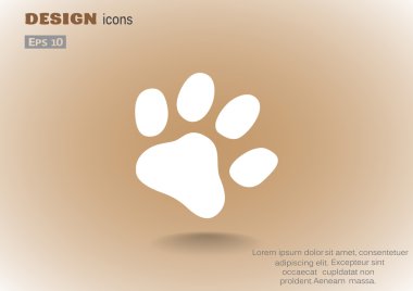 Köpek pençe parça basit simgesi