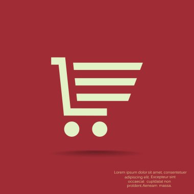 Alışveriş sepeti basit web simgesi