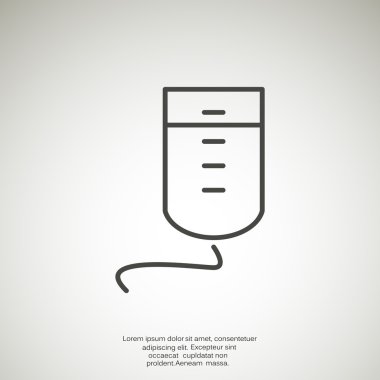 Damla sayacı basit web simgesi