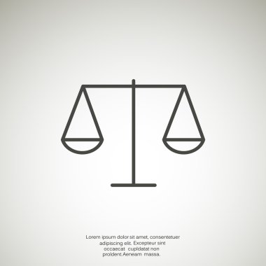 Adalet basit web simgesi ölçekleri