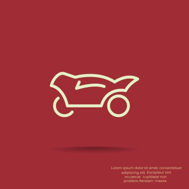 Basit motosiklet web simgesi