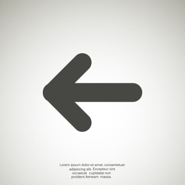 Ok işaret sol simgesi