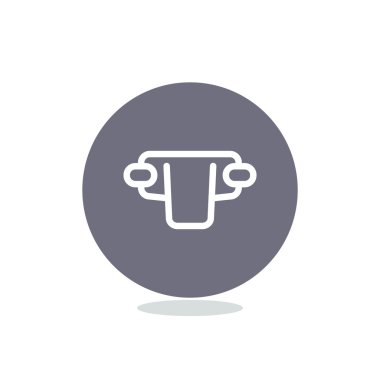 Basit bebek bezi web simgesi, anahat vektör çizim