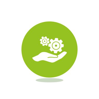 El basit simgesi üzerinde yuvarlak Dişliler