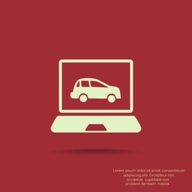 Dizüstü ekran simgesini araba ile