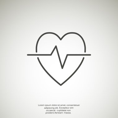 Kardiyoloji sembol basit simgesini