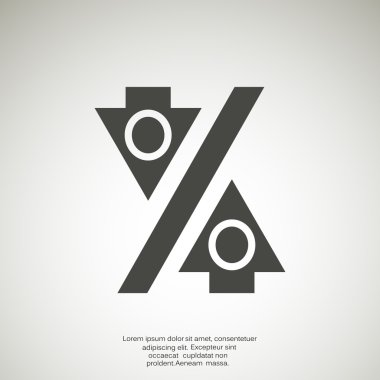 Yüzde işareti ile okları