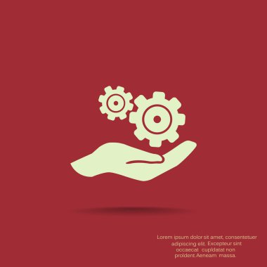 El basit simgesi üzerinde yuvarlak Dişliler