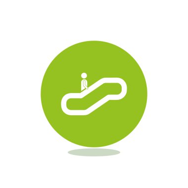 Adam yürüyen merdiven bilgi işareti