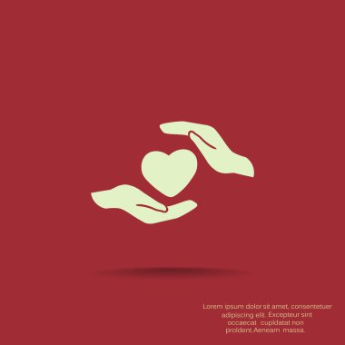 Eller basit simgesi kalp