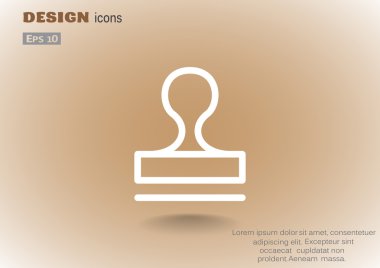 Mühür stamper kavramı simgesi