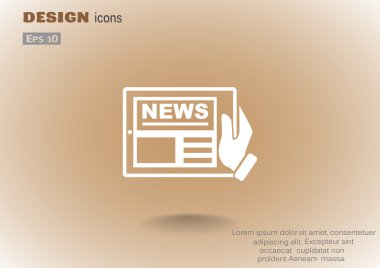 Dijital tablet basit web simgesi