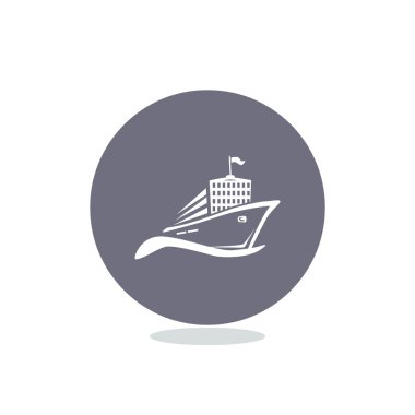 Dalga web simgesi üzerinde gemi