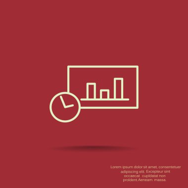 Saat web simgesi ile grafik