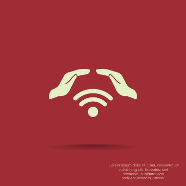 Radyo dalgaları ile el simgesi