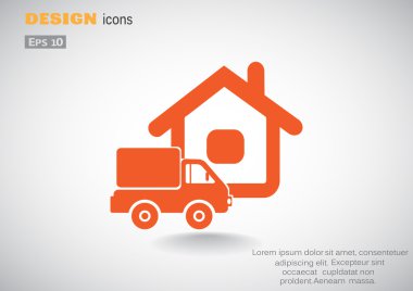 Kamyon evi web simgesinin yanında