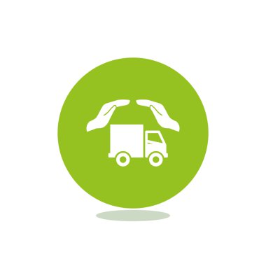 Eller web simgesi ile kamyon