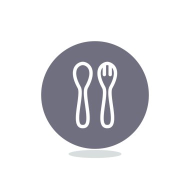 Basit çatal kaşık ve çatal