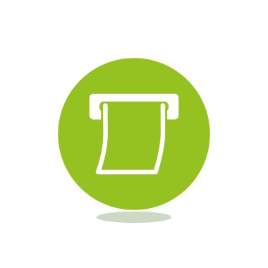 Yarık, basit vektör çizim çıkıyor kağıt onay