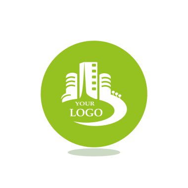 Şirketiniz için şehir binaları logosu