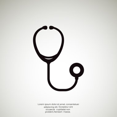 Stetoskop basit web simgesi