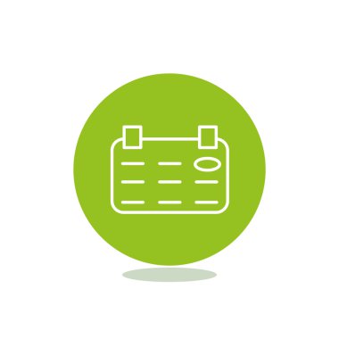 Takvim basit web simgesi yaprak