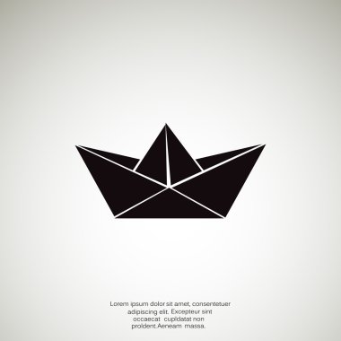 Kağıt gemi simpe web simgesi