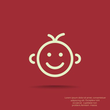 Mutlu bir çocuk yüzü doodle