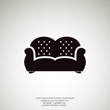 Yumuşak kanepe web simgesi