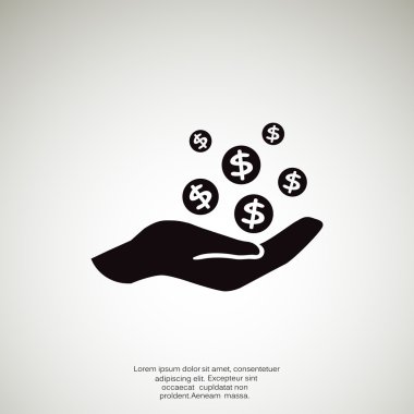 İnsan eline düşen paraları