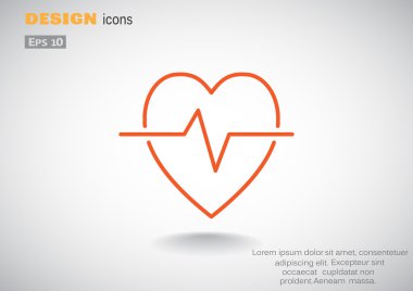 Kardiyoloji sembol basit simgesini