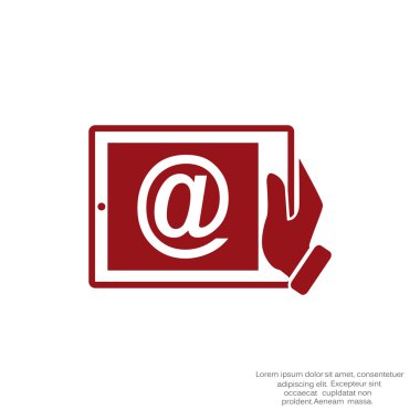 Dijital tablet basit web simgesi