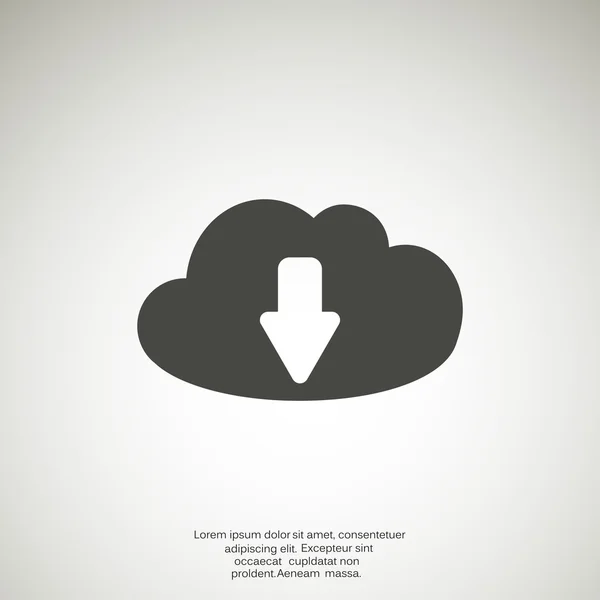 Chmura plik upload symbol, profil ilustracja wektorowa — Wektor stockowy