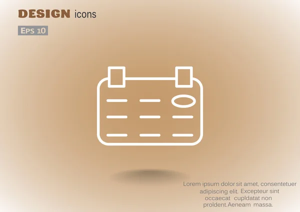 工作表的简单的 web 日历图标 — 图库矢量图片