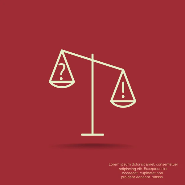 Масштаби справедливості проста веб-іконка — стоковий вектор