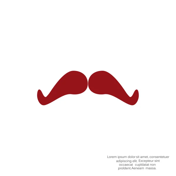 Doodle bigote simple icono web — Archivo Imágenes Vectoriales