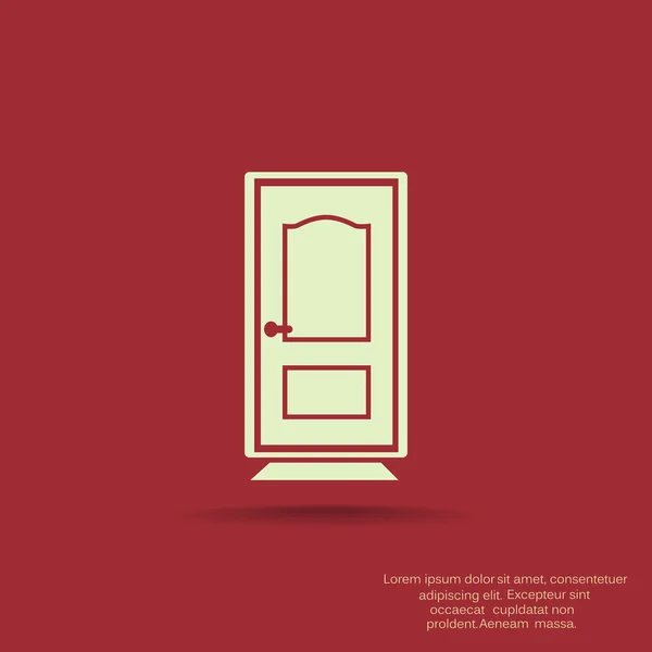 Zárt ajtó pókháló ikon, vektoros illusztráció — Stock Vector
