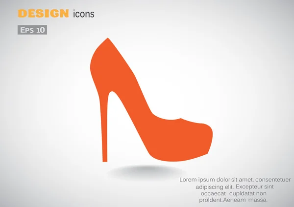 Icône web chaussure femme, illustration vectorielle simple — Image vectorielle