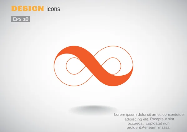 Símbolo infinito icono web — Vector de stock