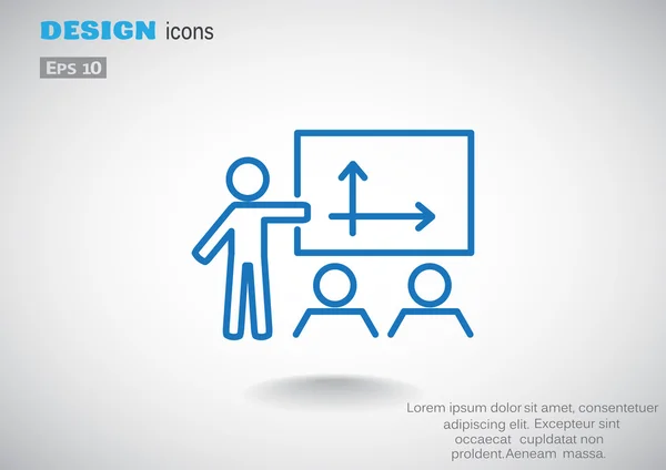 Människor på presentationen enkel ikon — Stock vektor