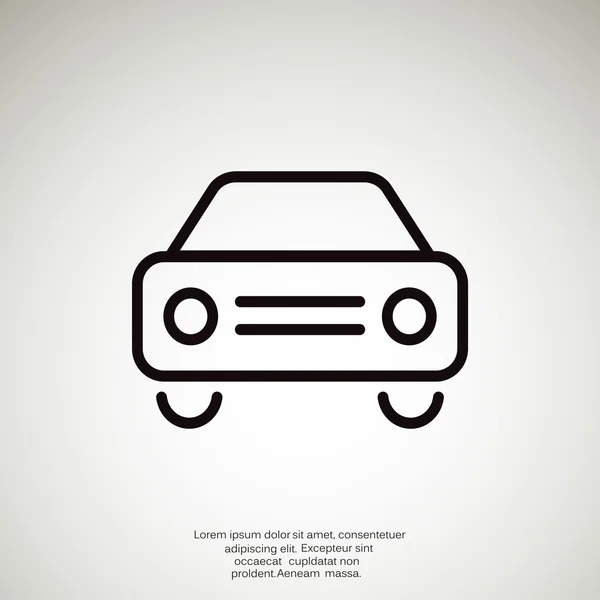 Icono web de coche simple — Vector de stock