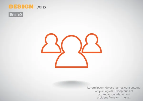 簡単な web の人々 のアイコンのグループ — ストックベクタ