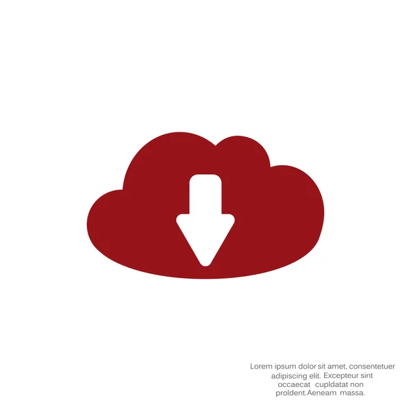 Símbolo de upload de arquivos em nuvem, ilustração vetorial de contorno — Vetor de Stock