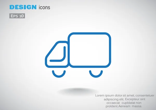 Camión simple icono web — Archivo Imágenes Vectoriales