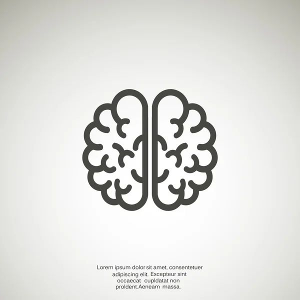 Icône web cerveau humain — Image vectorielle